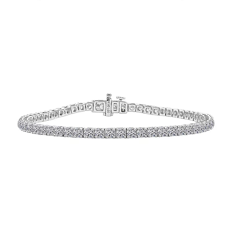 Luxuriant Lab Grown Diamond G VS1 5.00 ctw Bracelet in 14K White Gold (7.25 In) 8.60 Grams