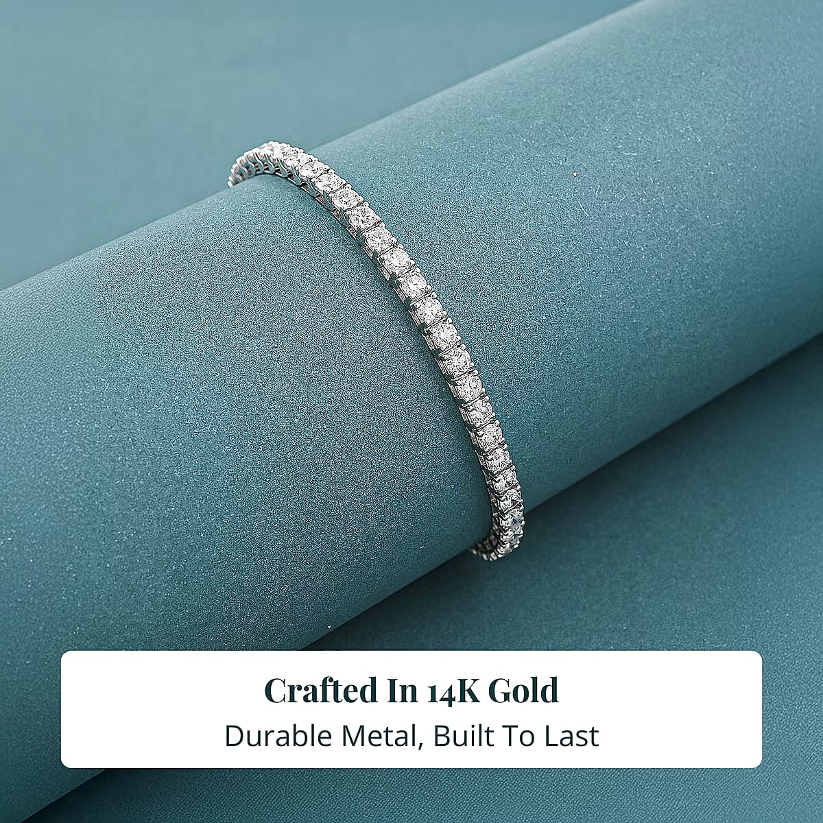 Luxuriant Lab Grown Diamond VS1 5.00 ctw Bracelet in 14K White Gold (7.25 In) 8.60 Grams image number 2