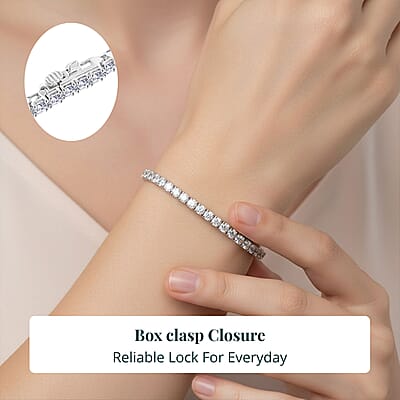 Luxuriant Lab Grown Diamond G VS1 5.00 ctw Bracelet in 14K White Gold (7.25 In) 8.60 Grams