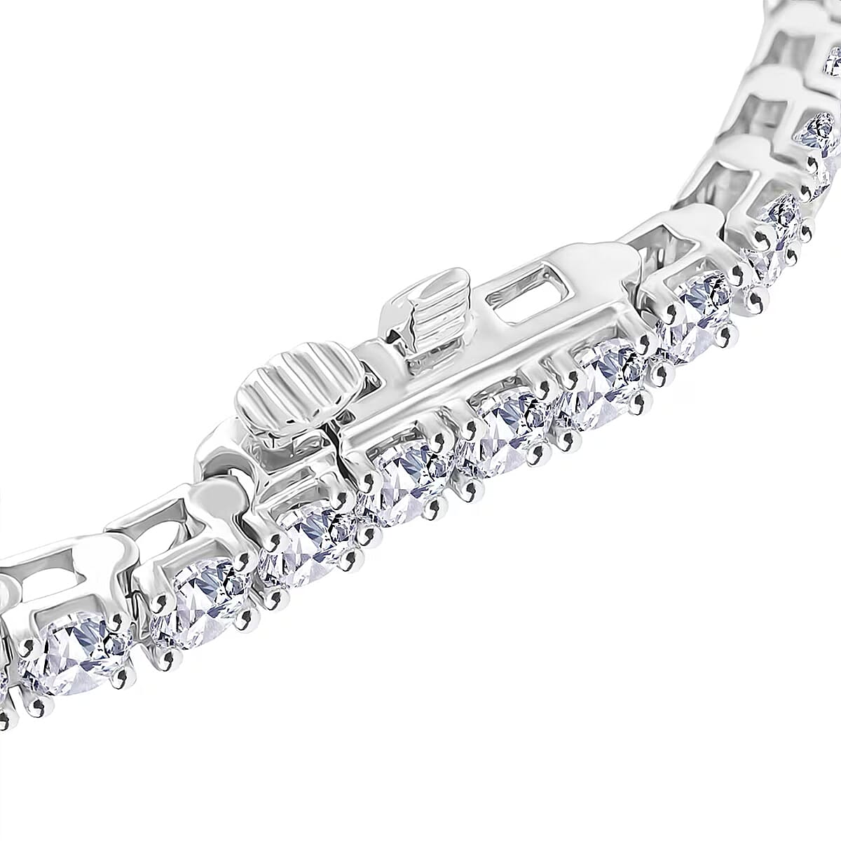 Luxuriant Lab Grown Diamond VS1 5.00 ctw Bracelet in 14K White Gold (7.25 In) 8.60 Grams image number 7