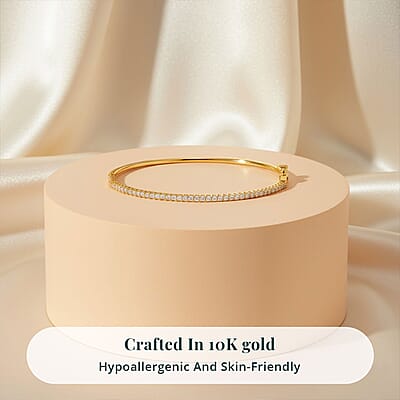 Luxuriant Lab Grown Diamond G VS 1.00 ctw Bracelet in 10K Yellow Gold (7.25 In) 8.35 Grams