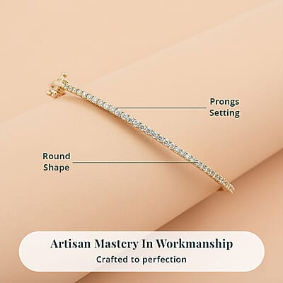 Luxuriant Lab Grown Diamond G VS 1.00 ctw Bracelet in 10K Yellow Gold (7.25 In) 8.35 Grams