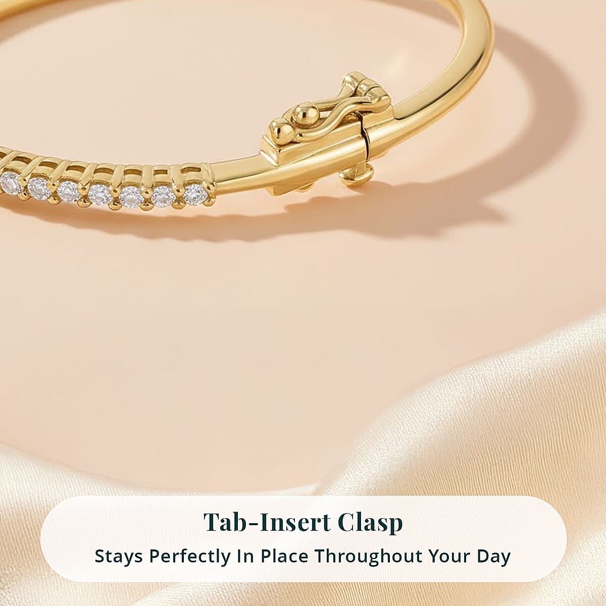 Luxuriant Lab Grown Diamond G VS 1.00 ctw Bracelet in 10K Yellow Gold (7.25 In) 8.35 Grams image number 5