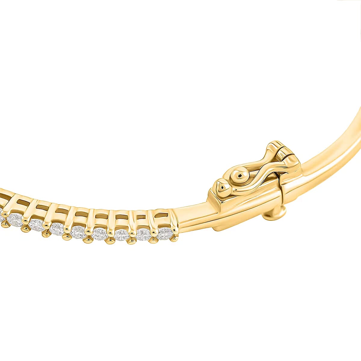 Luxuriant Lab Grown Diamond G VS 1.00 ctw Bracelet in 10K Yellow Gold (7.25 In) 8.35 Grams image number 7