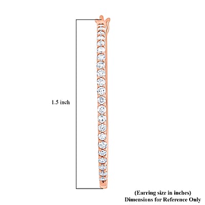 Luxuriant Lab Grown Diamond G VS 0.75 ctw Earrings in 10K Rose Gold 4.80 Grams