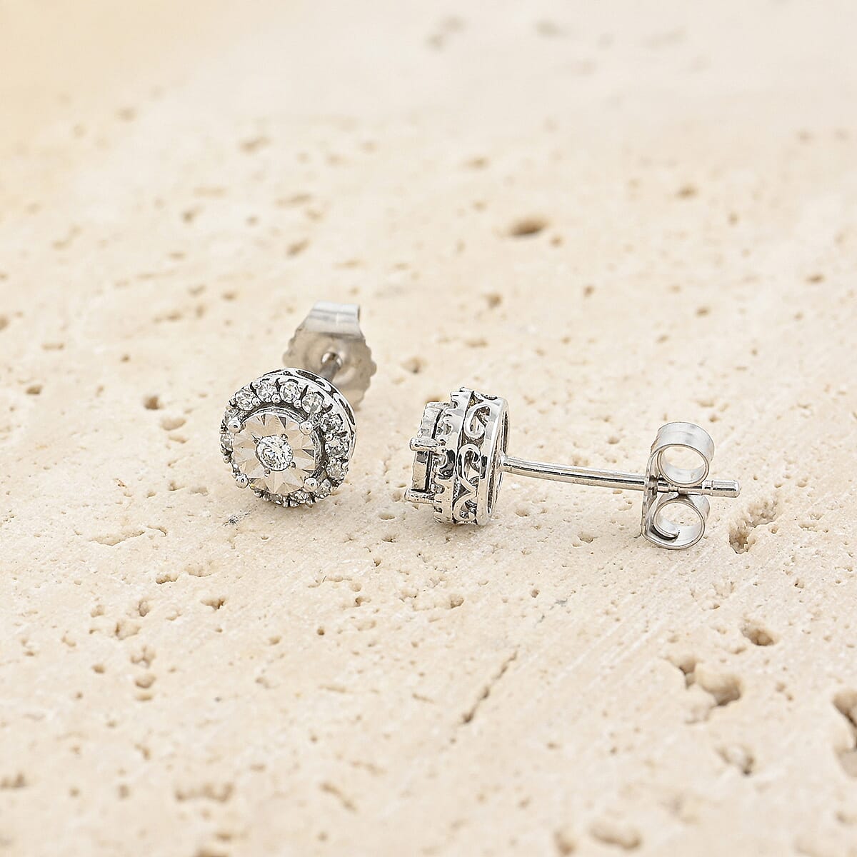 Luxuriant Lab Grown Diamond G VS 0.34 ctw Earrings in 10K White Gold image number 1