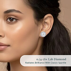 Luxuriant Lab Grown Diamond G VS 0.34 ctw Earrings in 10K White Gold