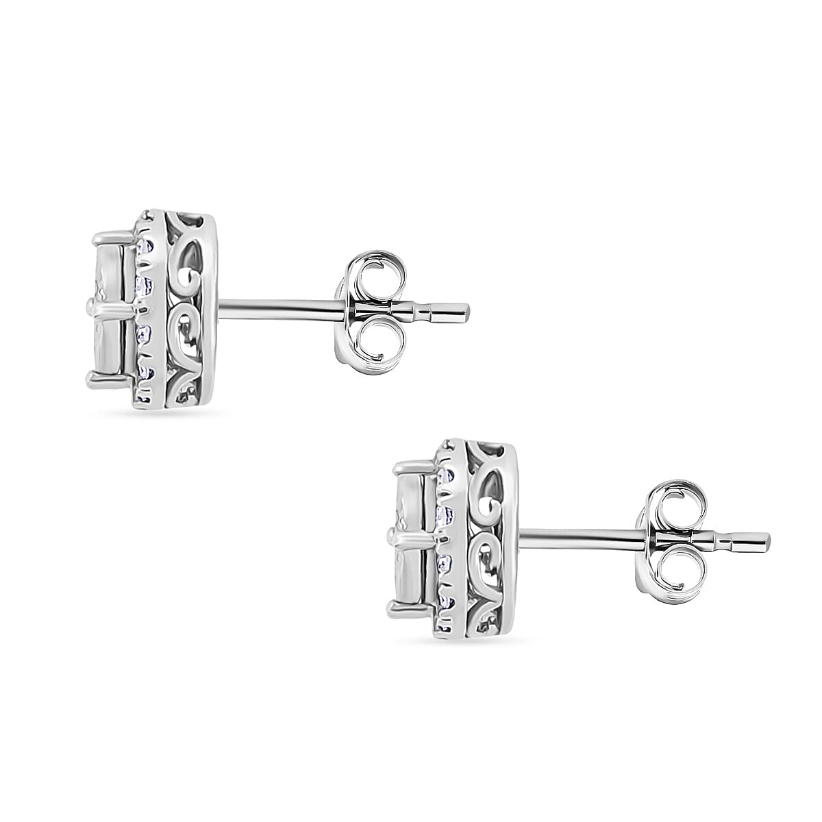 Luxuriant Lab Grown Diamond G VS 0.34 ctw Earrings in 10K White Gold image number 3