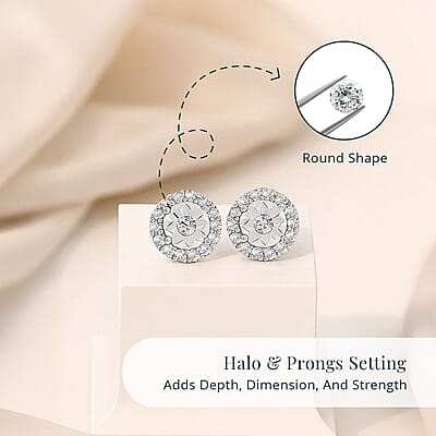 Luxuriant Lab Grown Diamond G VS 0.34 ctw Earrings in 10K White Gold