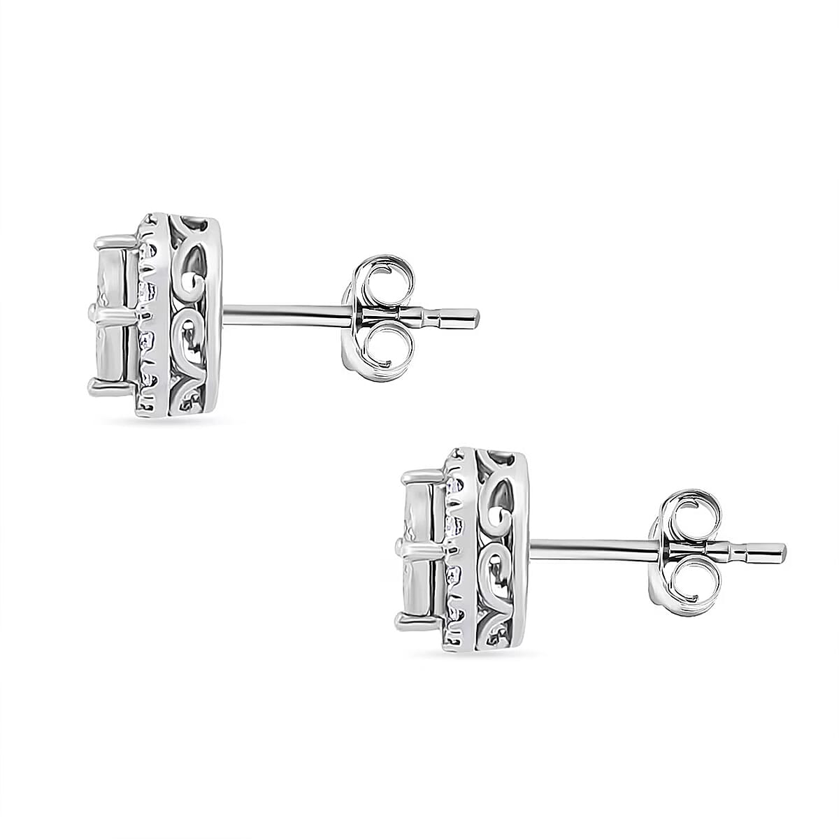 Luxuriant Lab Grown Diamond G VS 0.34 ctw Earrings in 10K White Gold image number 7