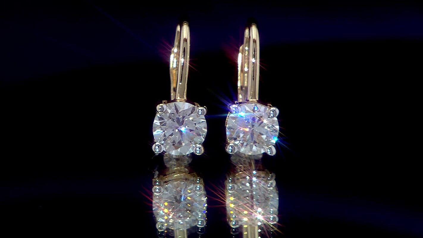 Luxuriant Lab Grown Diamond G VS 4.00 ctw Earrings in 14K Yellow Gold