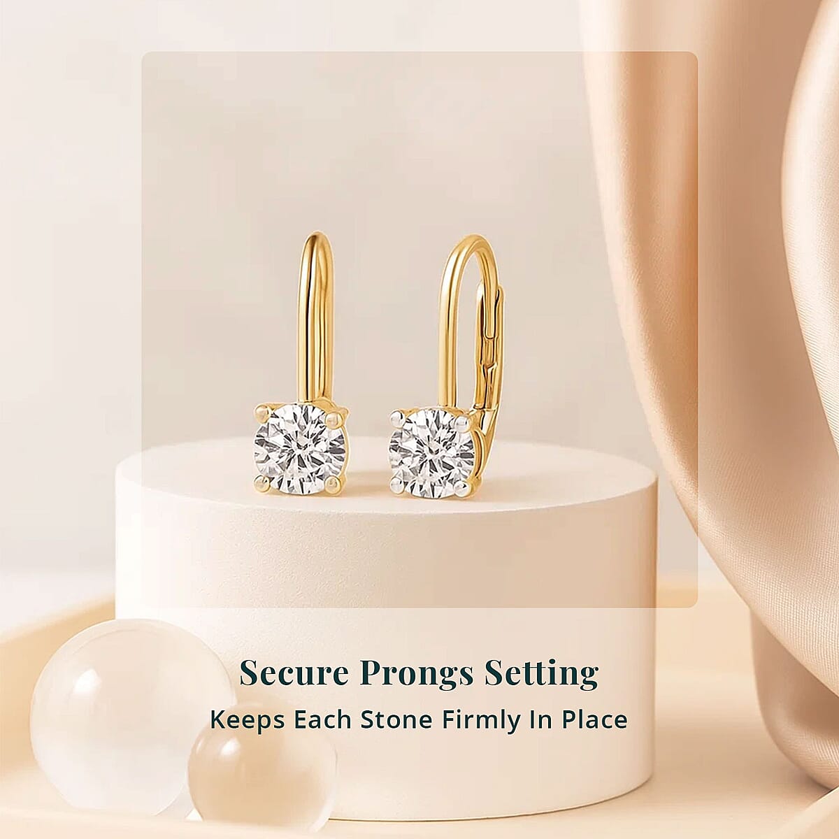 Luxuriant Lab Grown Diamond G VS 4.00 ctw Earrings in 14K Yellow Gold image number 4