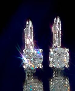 Luxuriant Lab Grown Diamond G VS 4.00 ctw Earrings in 14K White Gold