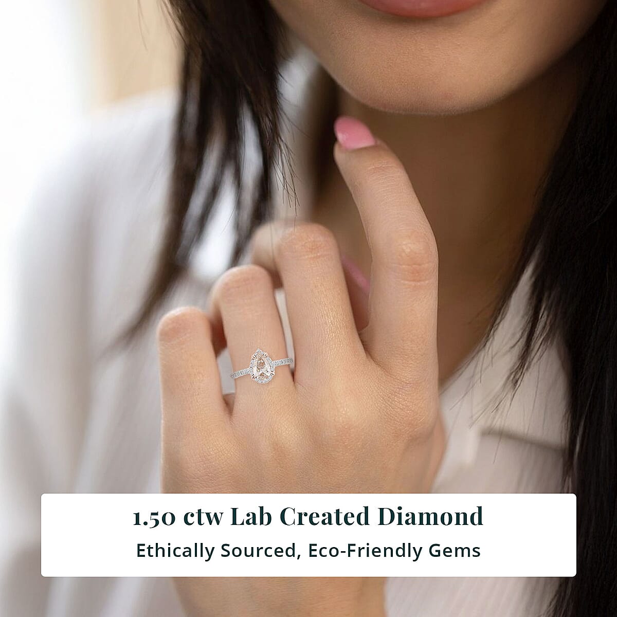 Luxuriant Lab Grown Pink Diamond (IR) and Lab Grown Diamond VS 1.50 ctw Ring in 14K White and Rose Gold (Size 10.0) image number 1