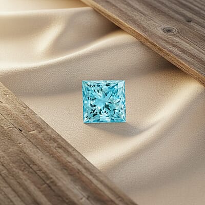 IGI Certified Luxuriant Lab Grown Blue Diamond (VS2) (Square) 2.00 ctw