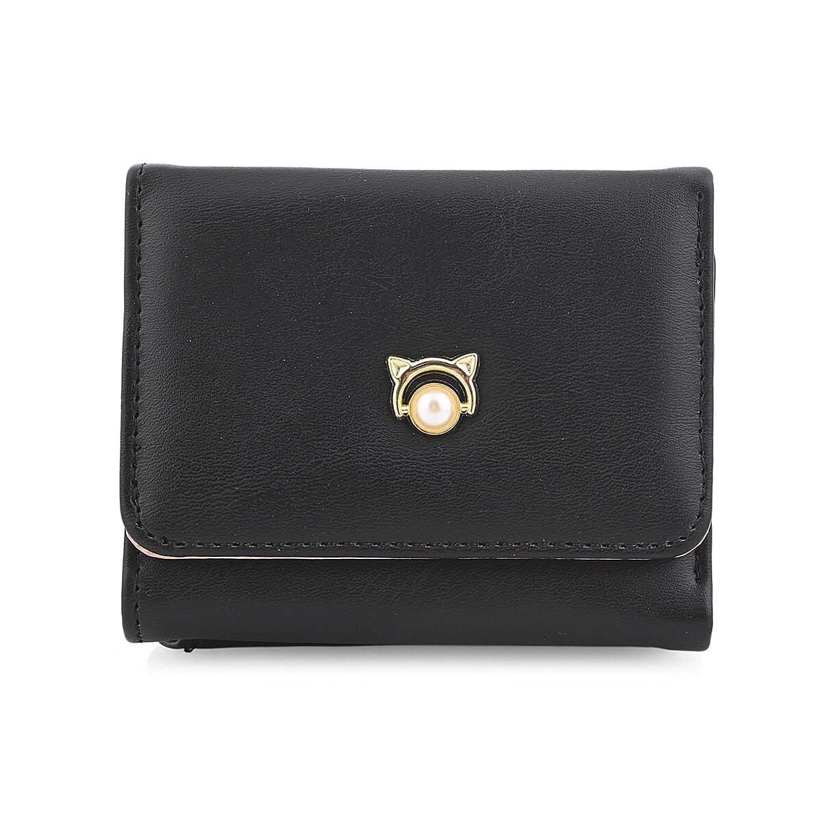 Las Vegas Closeout Deal BY:KY Black Faux Leather Wallet image number 0