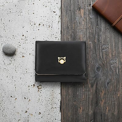 Las Vegas Closeout Deal BY:KY Black Faux Leather Wallet