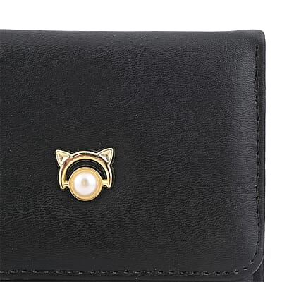 Las Vegas Closeout Deal BY:KY Black Faux Leather Wallet