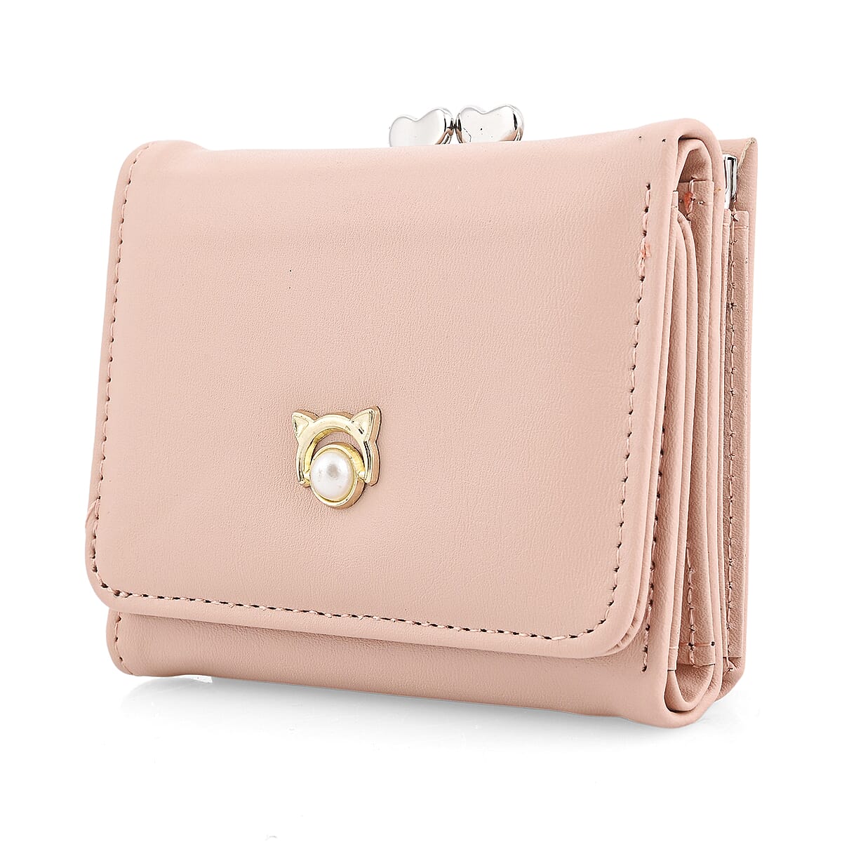 Las Vegas Closeout Deal BY:KY Blush Faux Leather Wallet image number 1