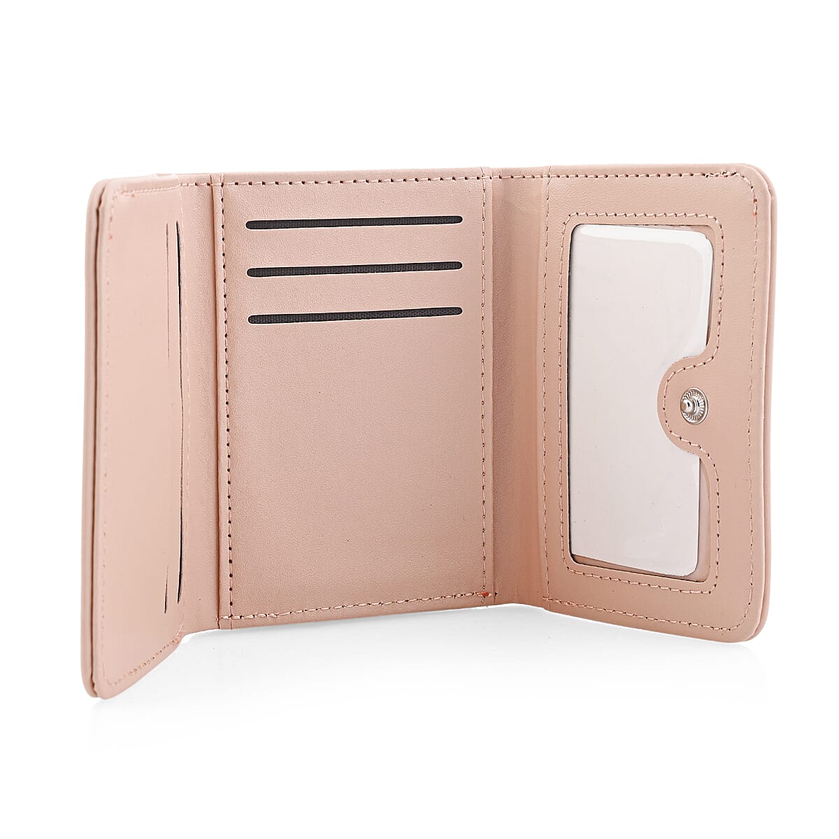 Las Vegas Closeout Deal BY:KY Blush Faux Leather Wallet image number 4