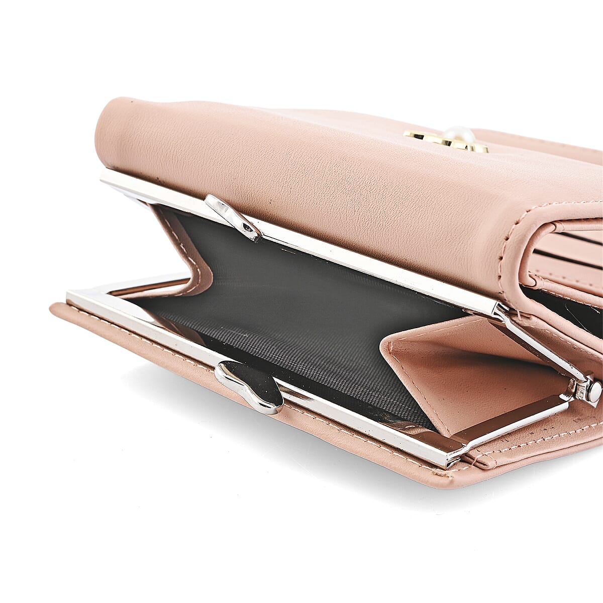 Las Vegas Closeout Deal BY:KY Blush Faux Leather Wallet image number 5