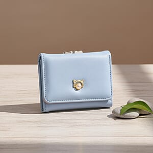 Las Vegas Closeout Deal BY:KY Blue Faux Leather Wallet