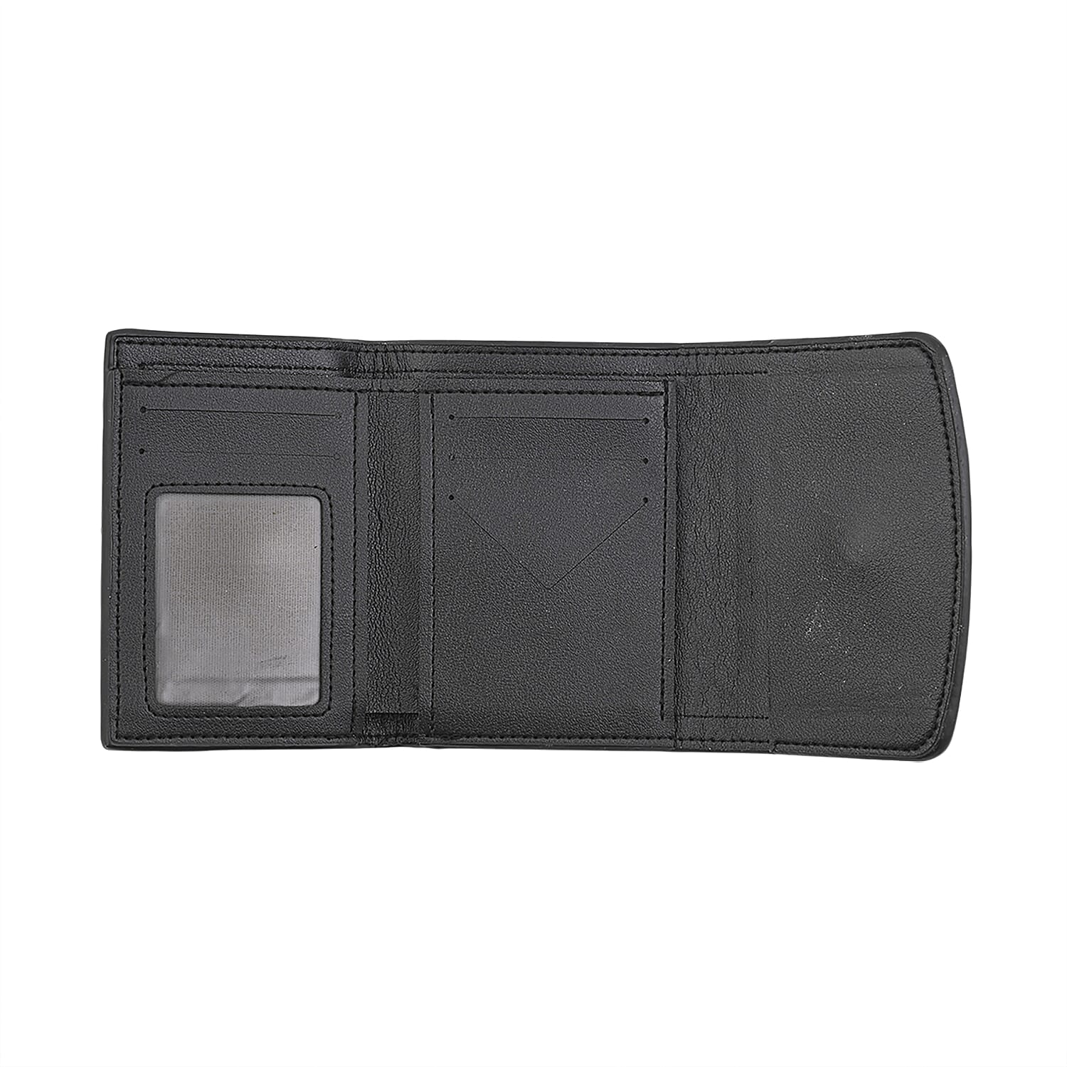 Las Vegas Closeout Deal BY:KY Black Houndstooth Pattern Faux Leather Wallet