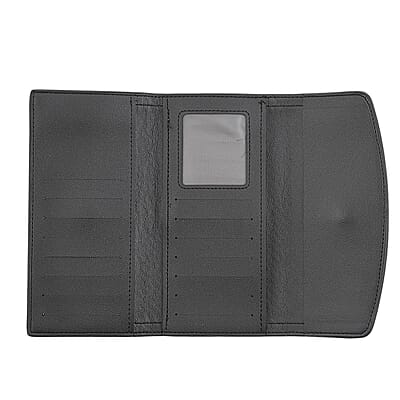 Las Vegas Closeout Deal BY:KY Cognac Houndstooth Pattern Faux Leather Wallet