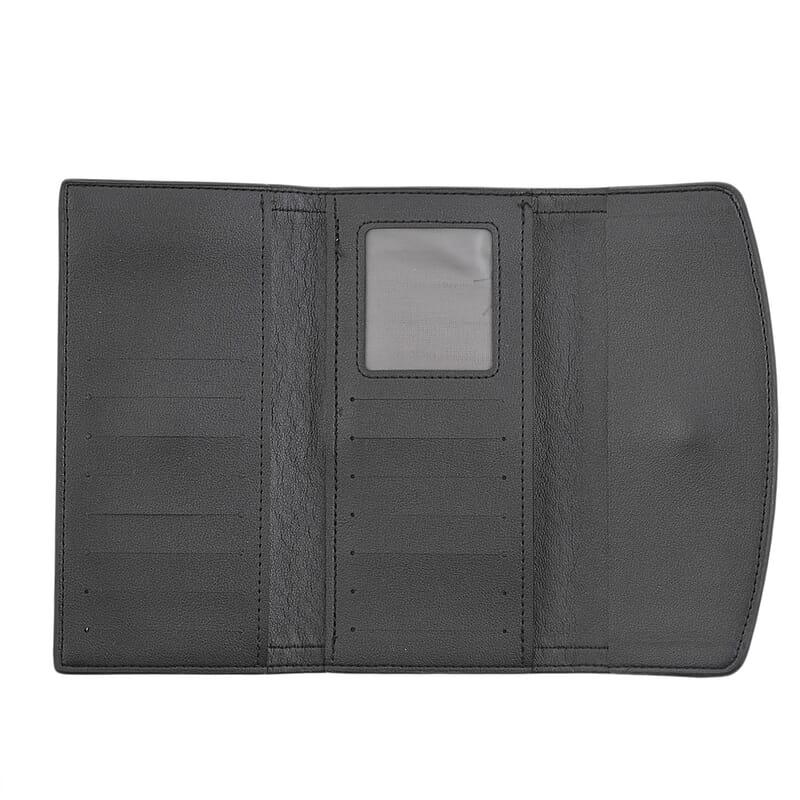 Las Vegas Closeout Deal BY:KY Cognac Houndstooth Pattern Faux Leather Wallet