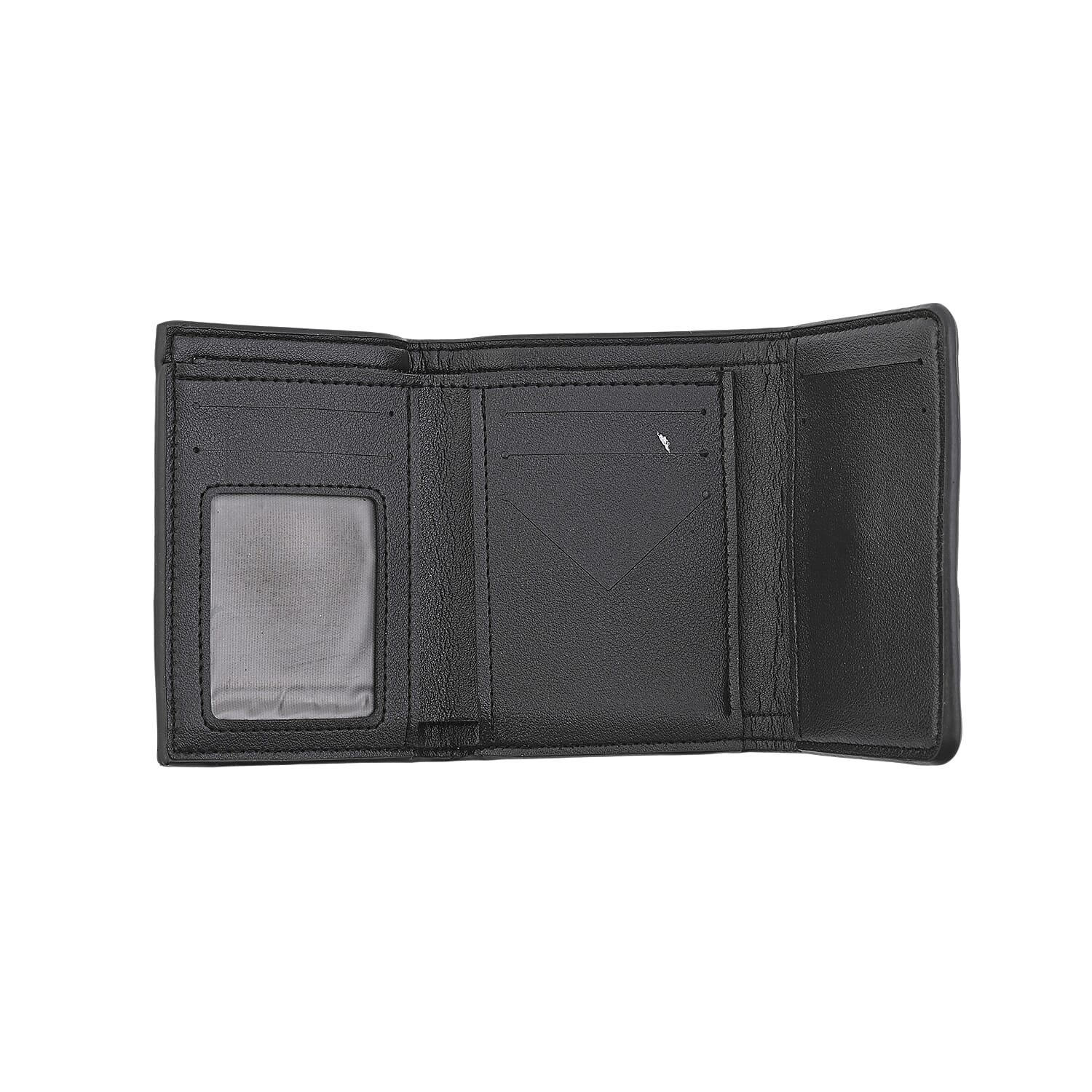 Las Vegas Closeout Deal BY:KY Cognac Houndstooth Pattern Faux Leather Wallet with Golden Accent