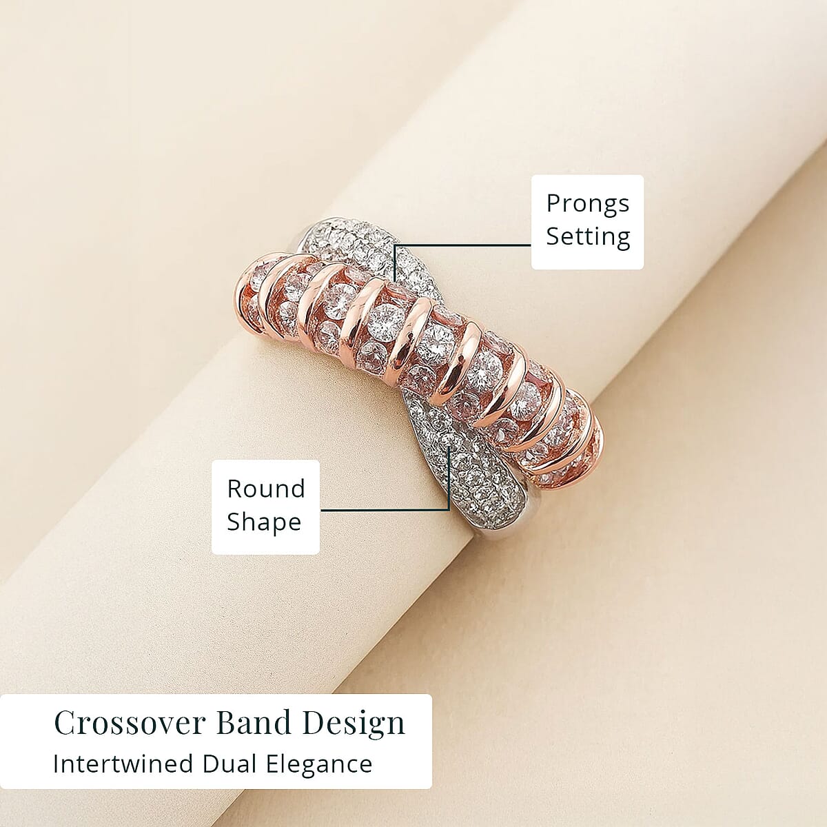 14K White and Rose Gold Luxuriant Lab Grown Pink Diamond (IR) and Lab Grown Diamond (VS) Ring (Size 9.0) 1.33 ctw image number 4