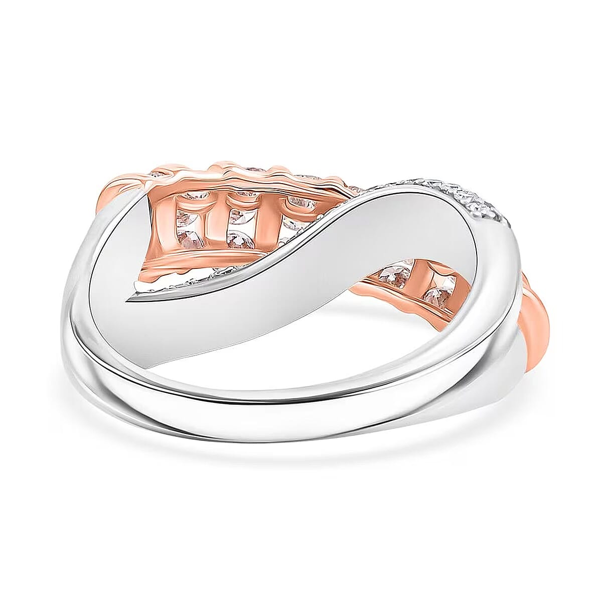 14K White and Rose Gold Luxuriant Lab Grown Pink Diamond (IR) and Lab Grown Diamond (VS) Ring (Size 9.5) 1.33 ctw image number 7