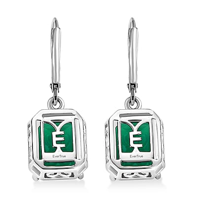 EverTrue Verde Onyx Earrings in Platinum Bond 6.30 ctw