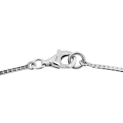 D'Joy Montepuez Ruby and Moissanite 9.40 ctw Royal Line Necklace 18 Inches in Rhodium Over Sterling Silver