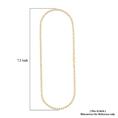 Italian Diamond Cut ICE Round Necklace in 14K YG and Rhodium Over Sterling Silver 12.71 Grams 18 Inches