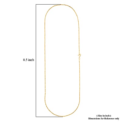 Italian 1.4mm Rock Chain Necklace in 14K YG Over Sterling Silver 2.24 Grams 20 Inches