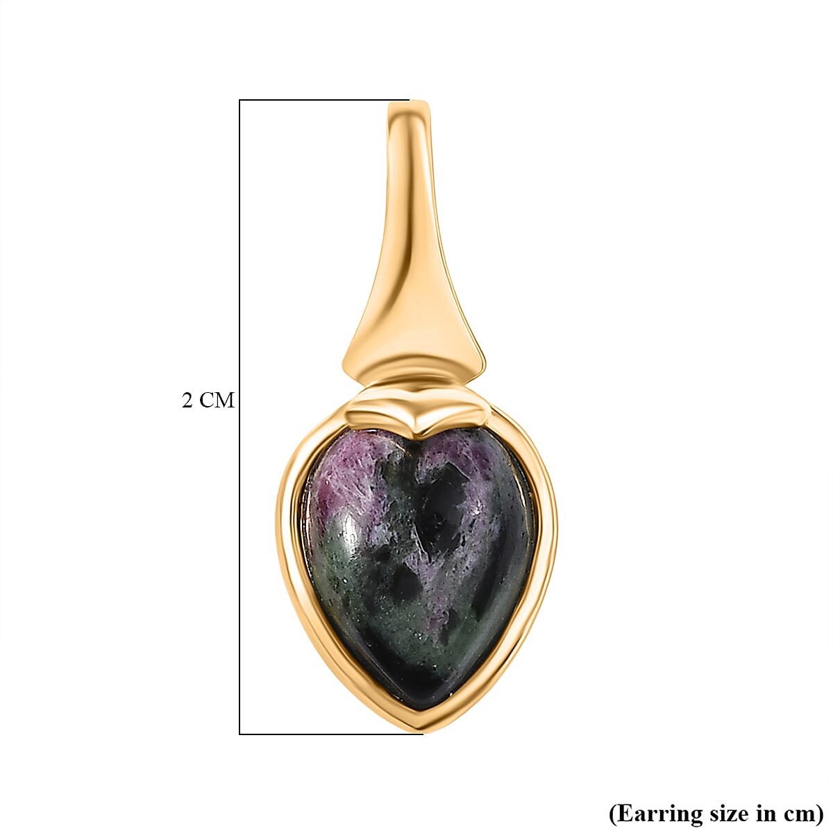 EverTrue Ruby Zoisite 5.10 ctw Earrings in 18K YG Plated