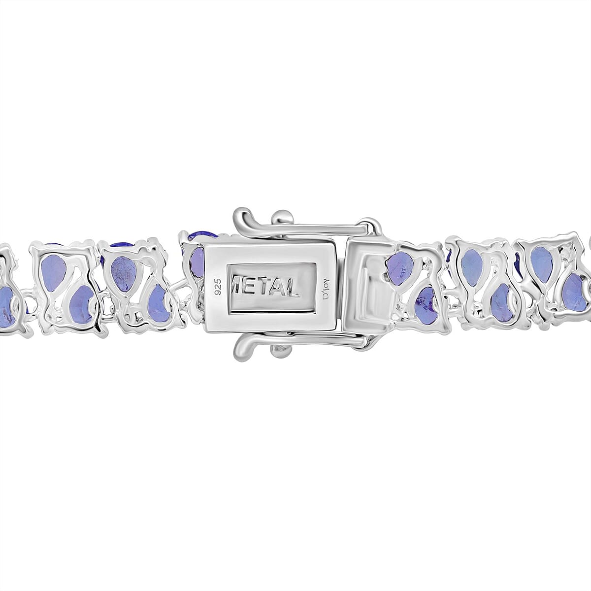 Doorbuster D'Joy Tanzanite and White Zircon 28.30 ctw Necklace in Rhodium Over Sterling Silver 18 Inches image number 3