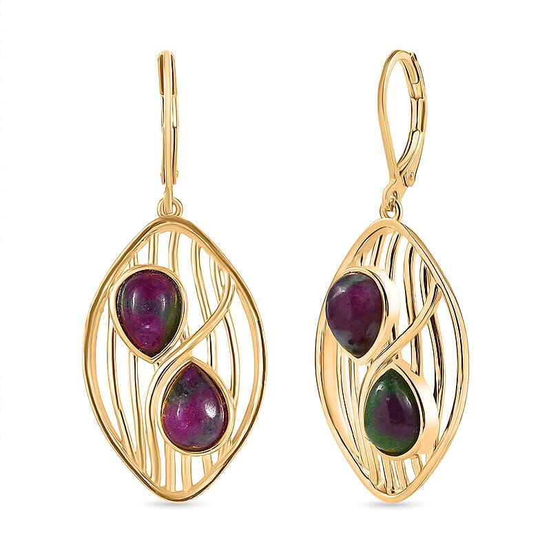 EverTrue Ruby Zoisite 6.80 ctw Earrings