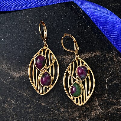 EverTrue Ruby Zoisite 6.80 ctw Earrings