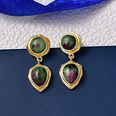 EverTrue Ruby Zoisite 6.80 ctw Earrings