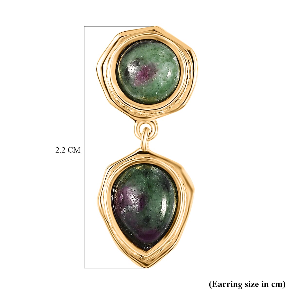 EverTrue Ruby Zoisite 6.80 ctw Earrings