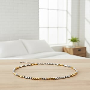 Two-tone Pop Chain Necklace in ION Plated YG and Stainless Steel 20-22 Inches