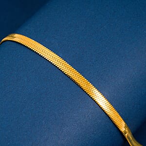 Herringbone Chain Bracelet (7.5-9.5In) in ION Plated YG and Stainless Steel