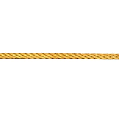 Herringbone Chain Bracelet (7.5-9.5In) in ION Plated YG and Stainless Steel