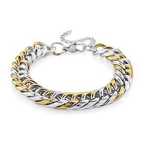 Luxe Chain Bracelet (7.5-9In) in ION Plated YG and Stainless Steel