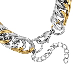 Luxe Chain Bracelet (7.5-9In) in ION Plated YG and Stainless Steel