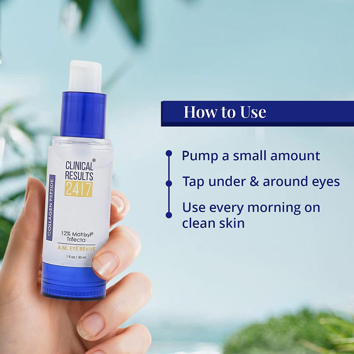 Clinical Results Collagen Peptide Matrixyl Trifecta A.M. Eye Revive (1oz) image number 2