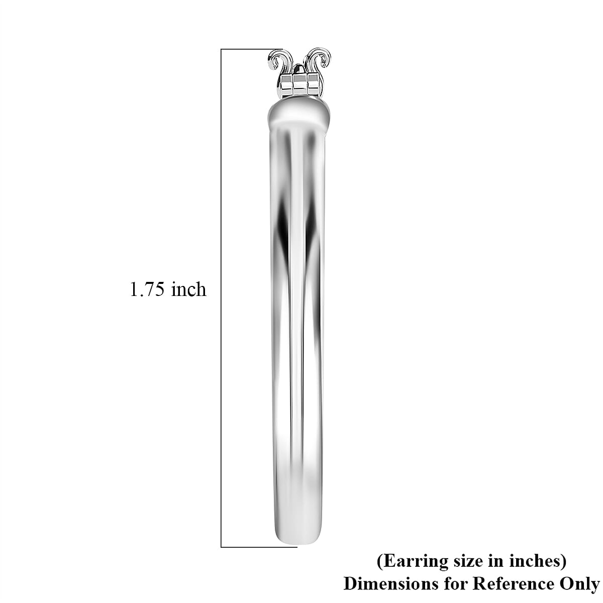 Italian Round Hoop Earrings in Sterling Silver 7.81 Grams