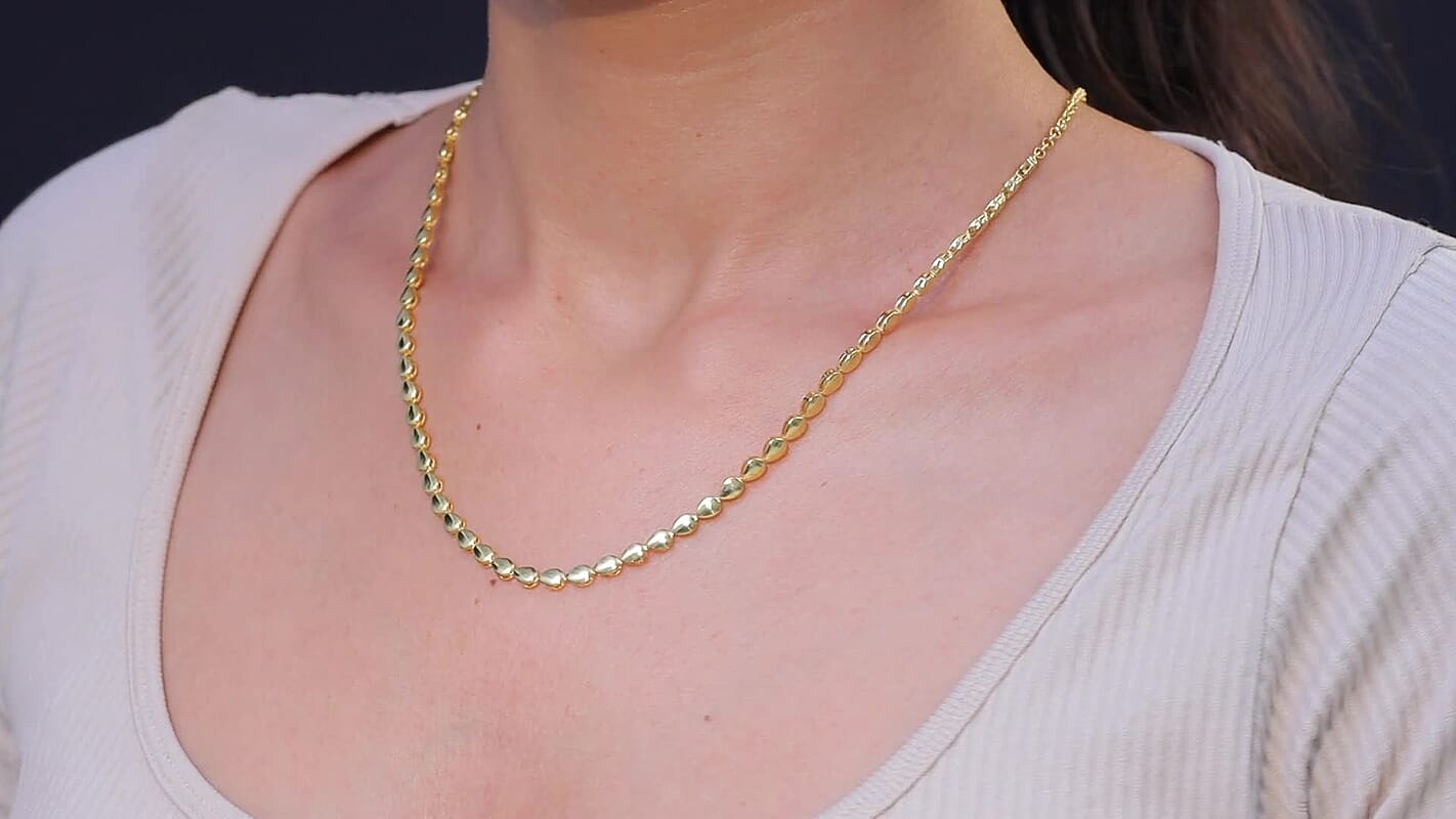 EverTrue Bronzella Collection Dewdrop Necklace in 18K YG Plated Bronze (18-20 Inches)